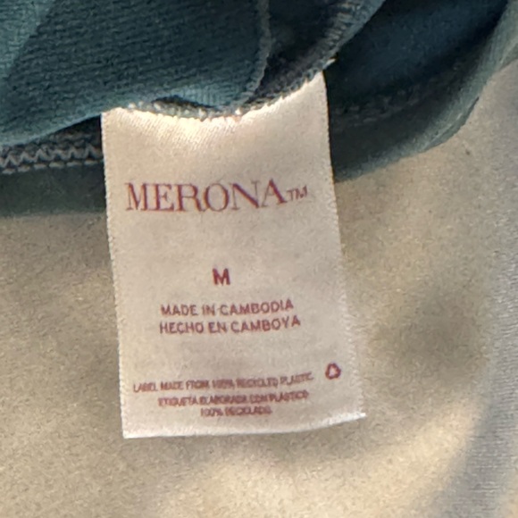 Merona Forest Green on piece bathing suit - Picture 9 of 9